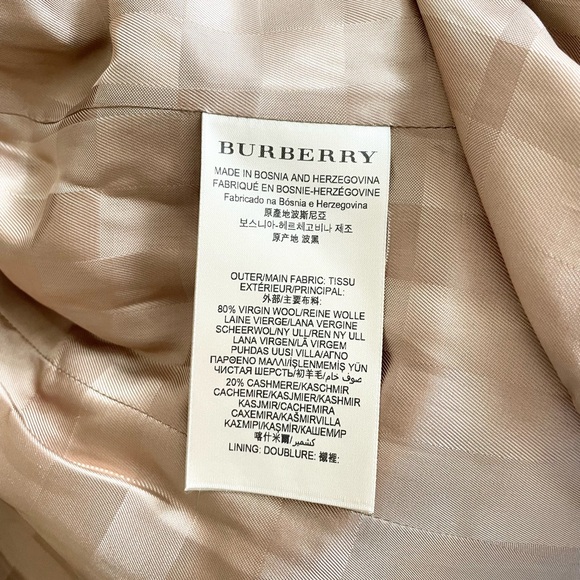 Burberry double breasted cashmere wool short trench coat 2 - Picture 7 of 9